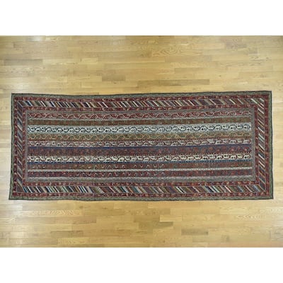 Hand Knotted Multicolored Antique with Wool Oriental Rug (6'5" x 15'6") - 6'5" x 15'6"