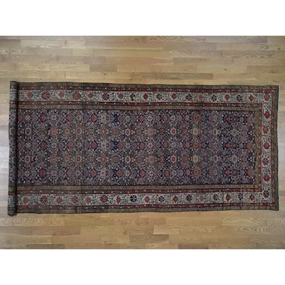 Hand Knotted Blue Antique with Wool Oriental Rug (6'5" x 16'4") - 6'5" x 16'4"