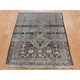 preview thumbnail 1 of 4, Hand Knotted Brown Tribal & Geometric with Wool Oriental Rug (2'9" x 3'9") - 2'9" x 3'9"