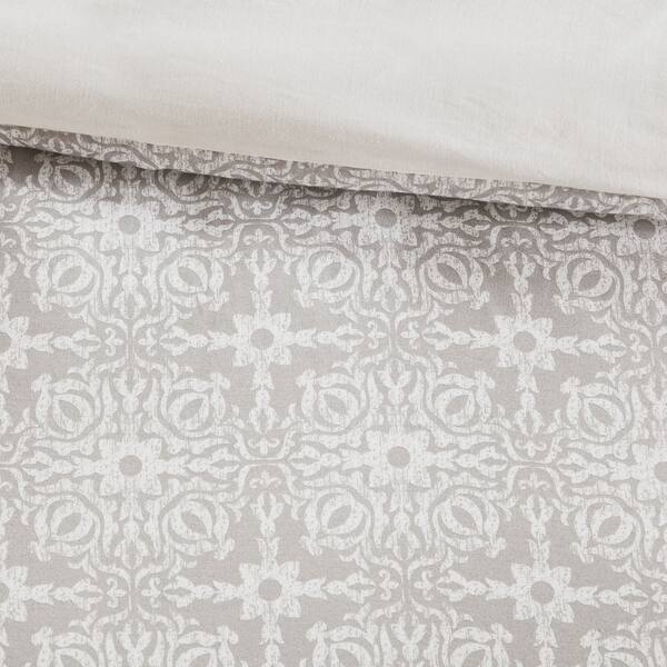 Shop Madison Park Edna Embroidered Cotton Reversible Duvet Cover