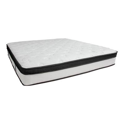 Offex Comfortable Sleep 12" Memory Foam and Pocket Spring Mattress, King in a Box