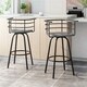 preview thumbnail 6 of 8, Frothingham Industrial 29" Swivel Barstool with Rubberwood Seat (Set of 2) by Christopher Knight Home