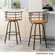 preview thumbnail 2 of 8, Frothingham Industrial 29" Swivel Barstool with Rubberwood Seat (Set of 2) by Christopher Knight Home