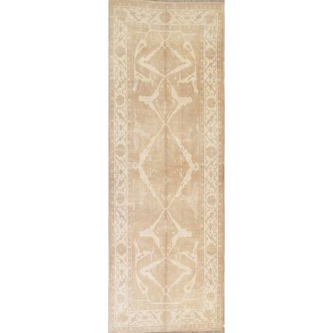 Oushak Turkish Oriental Hand Knotted Wool Long Rug - 15'6" x 6'2" Runner