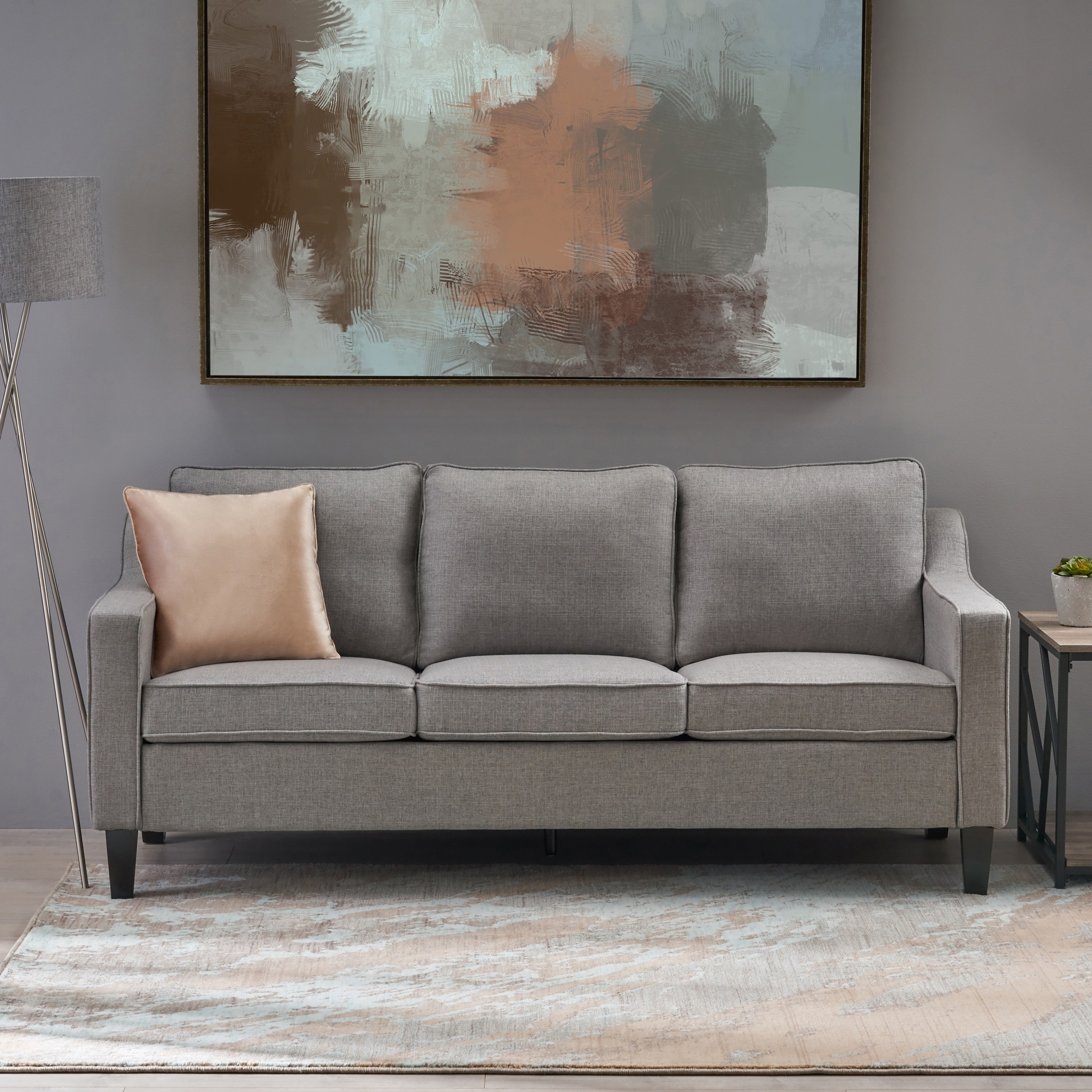Berland Contemporary Fabric Sofa With Plush Cushions By Berland Contemporary Fabric Sofa