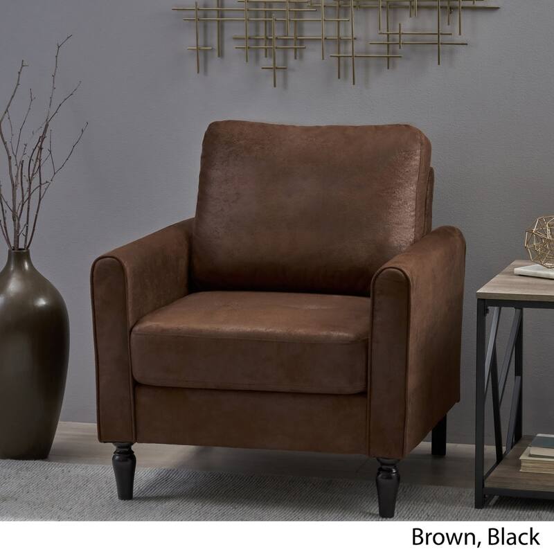 Blithewood Plush Microfiber Armchair by Christopher Knight Home