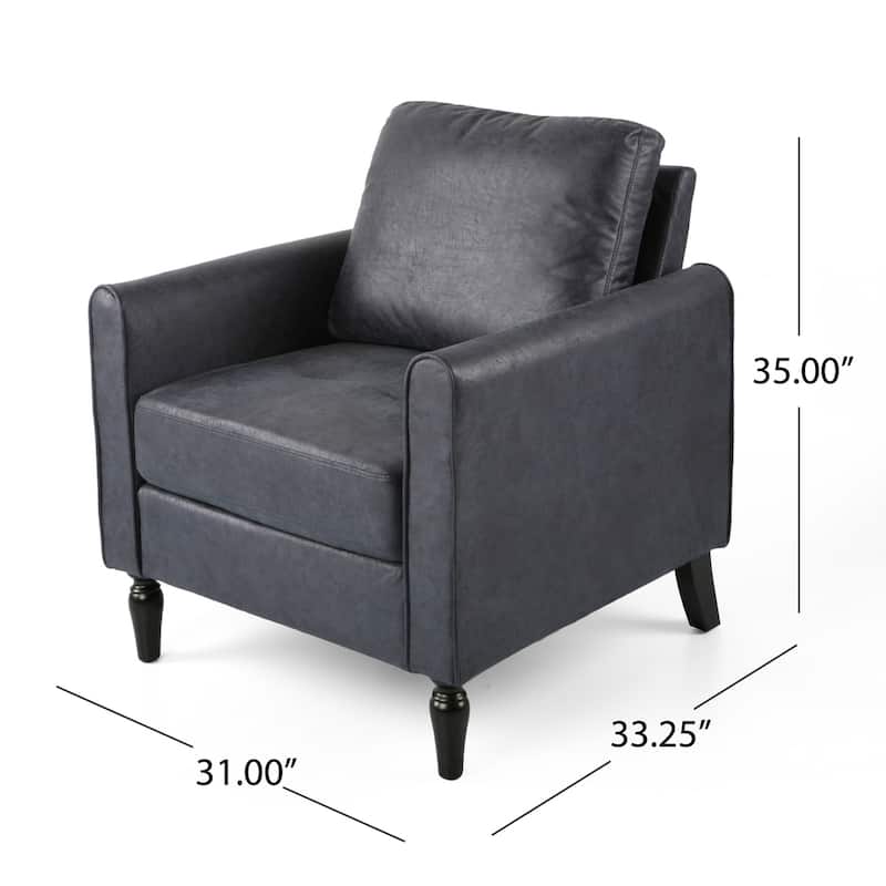 Blithewood Plush Microfiber Armchair by Christopher Knight Home