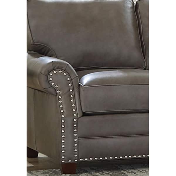 Made In Usa Vernon Top Grain Leather Sofa And Loveseat Overstock 27415183