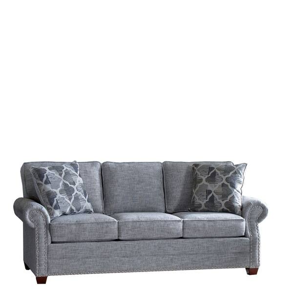 Made In Usa Marner Grey Fabric Sofa Bed And Loveseat With Usa Marner Grey Fabric Sofa Bed