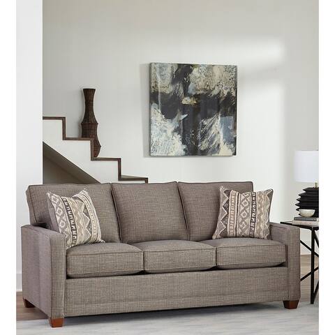 Made in USA Sumner Grey Fabric Modern Track Arm Sofa Bed