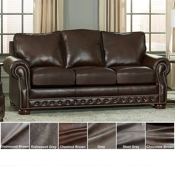 Made in USA Porto Top Grain Leather Sofa. - On Sale ...