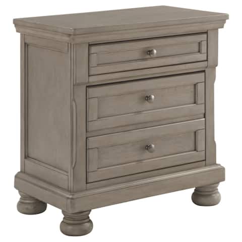 The Gray Barn Canterbury Burnished Grey Two Drawer Night Stand