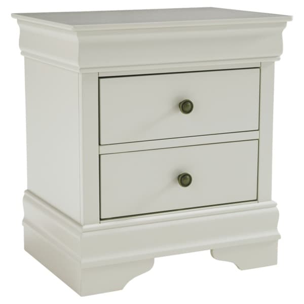 Jorstad Two Drawer Night Stand - Traditional Style - Gray