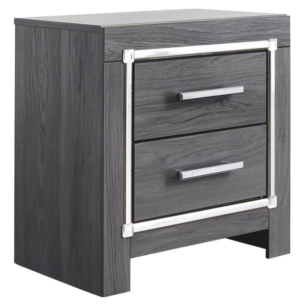 Shop Lodanna Two Drawer Night Stand Contemporary Style Gray Overstock 27415268