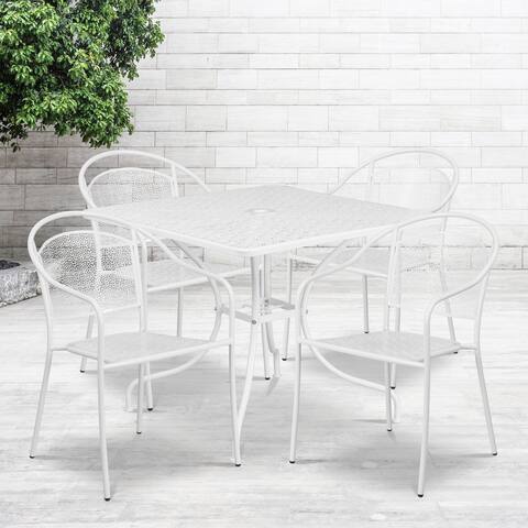 35.5SQ Patio Table Set-4Chairs