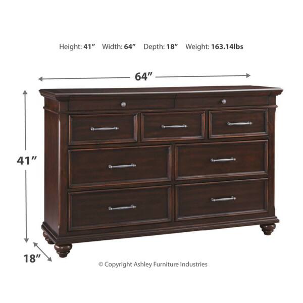 Brynhurst Traditional Dark Walnut Brown 7drawer Dresser Bed Bath & Beyond 27415411