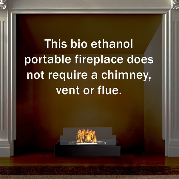Northwest Bio Ethanol Ventless Rectangle Real Flame Smokeless