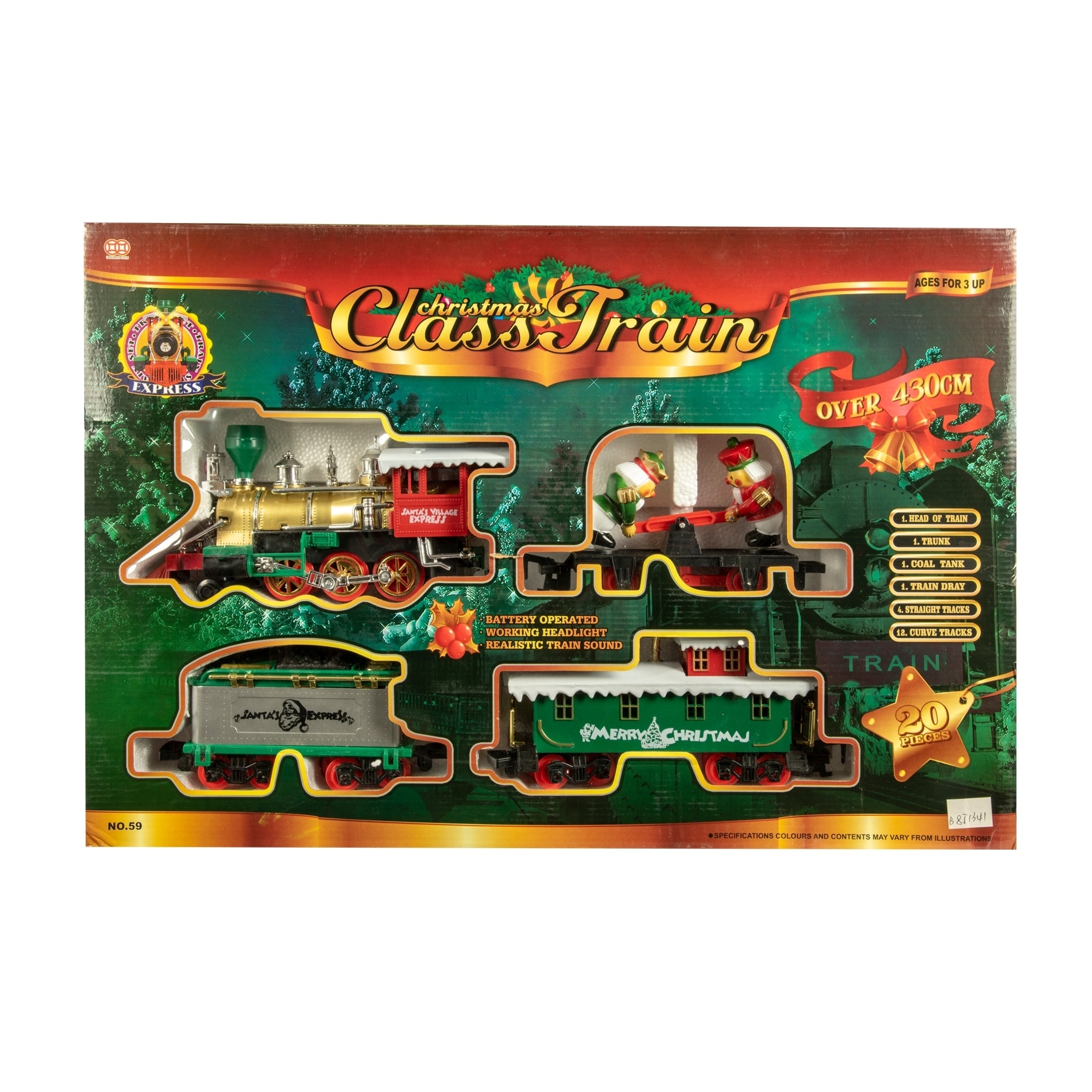 holiday time battery operated train set