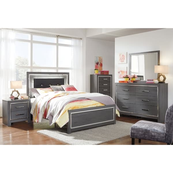 Shop Lodanna Modern Gray Chrome Dresser Free Shipping