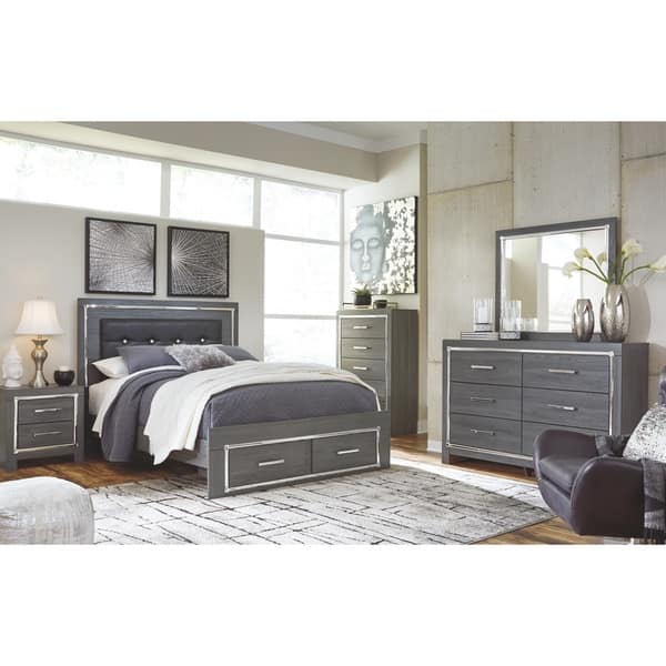 Shop Lodanna Modern Gray Chrome Dresser Free Shipping