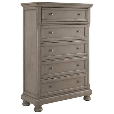 Signature Design by Ashley Canterbury Burnished Grey Five Drawer Chest