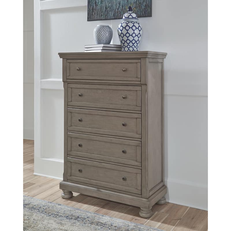 Signature Design by Ashley Canterbury Burnished Grey Five Drawer Chest