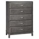 preview thumbnail 2 of 2, Caitbrook Five Drawer Chest - Contemporary Style - Gray
