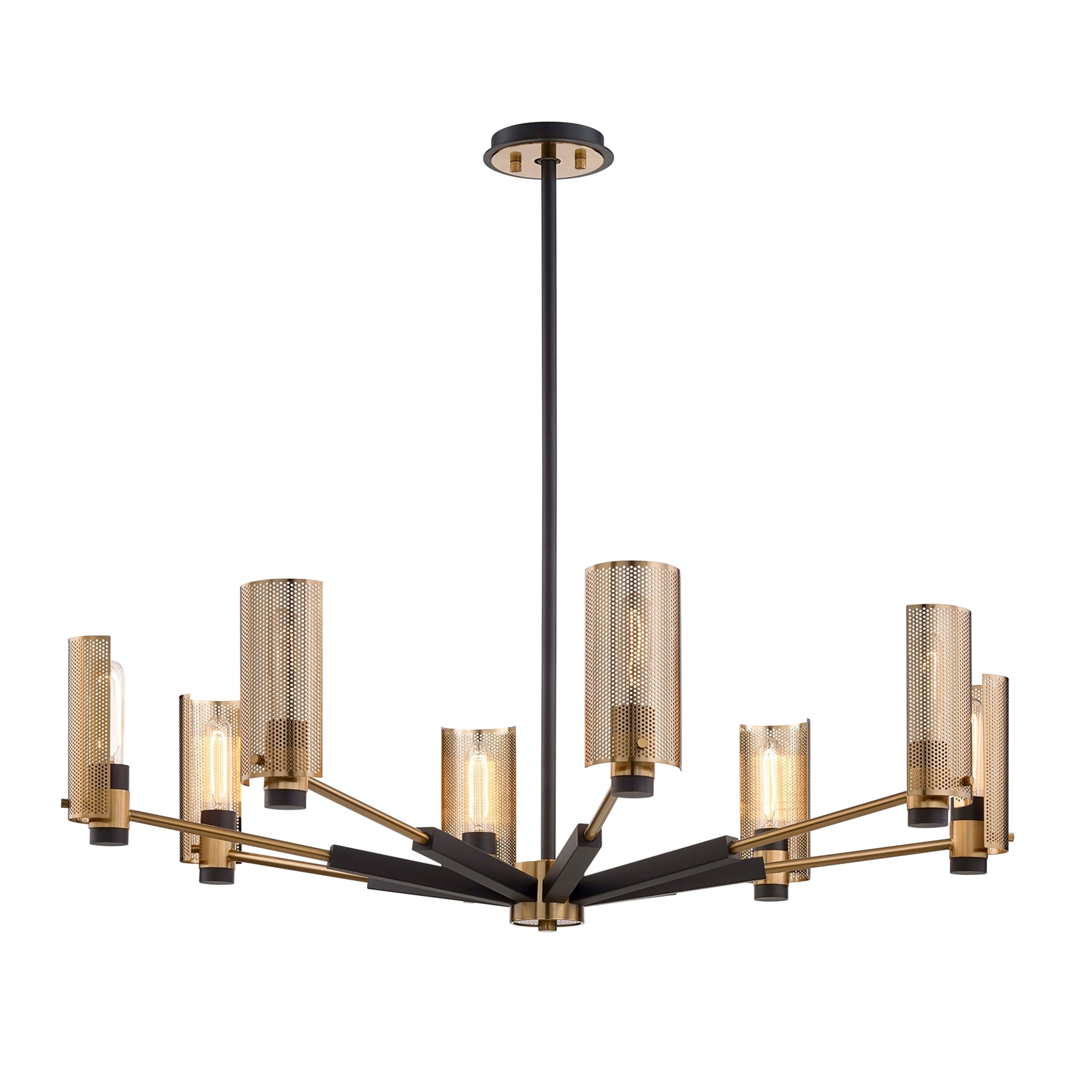 Troy Lighting Pilsen 8-light Modern Bronze And Aged Brass Chandelier - Chandeliers For Bedrooms by Overstock.com