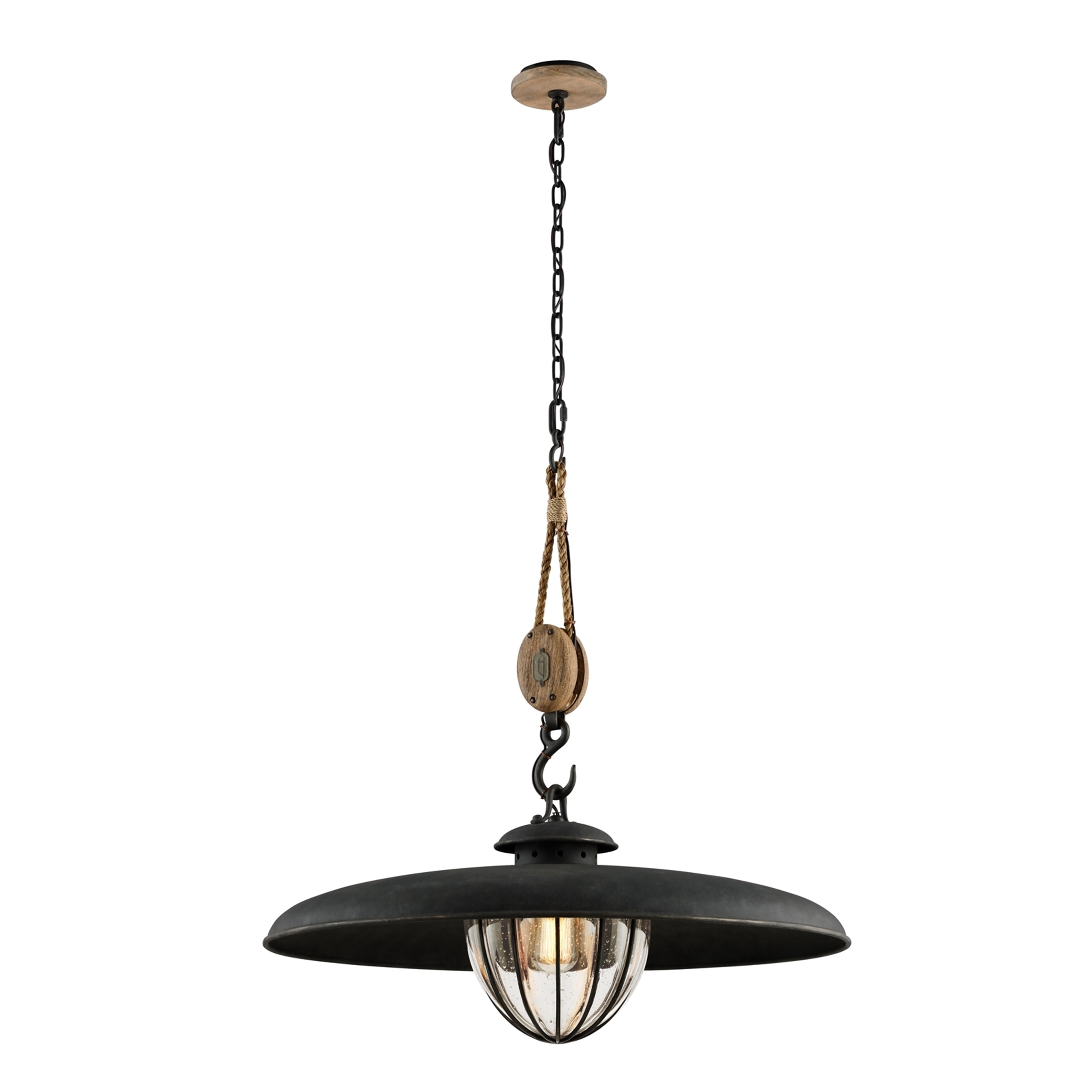 Murphy 1-light Vintage Iron with Rustic Wood Chandelier - Chandeliers For Bedrooms by Overstock.com