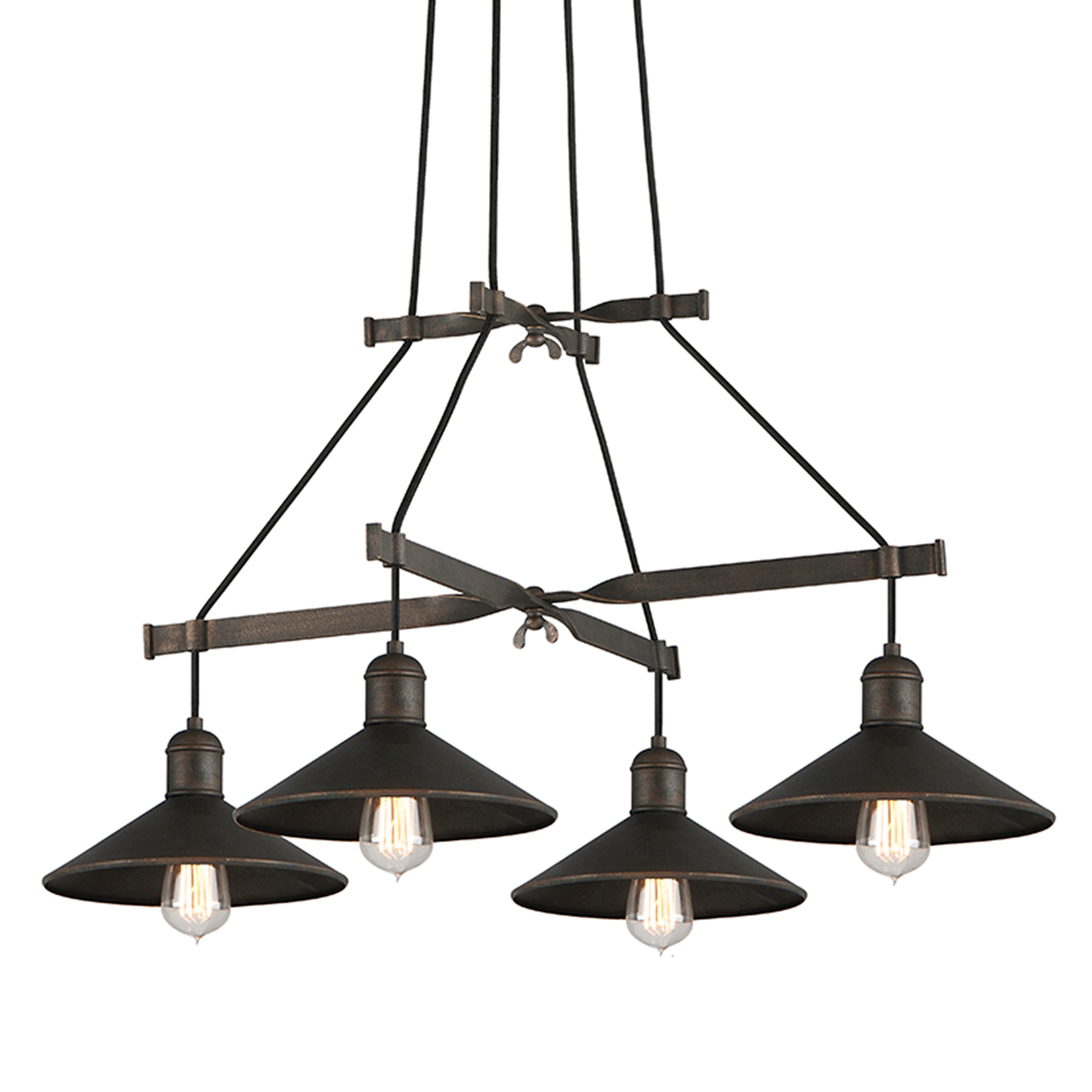 Troy Lighting McCoy 4-light Vintage Bronze Chandelier - Chandeliers For Bedrooms by Overstock.com