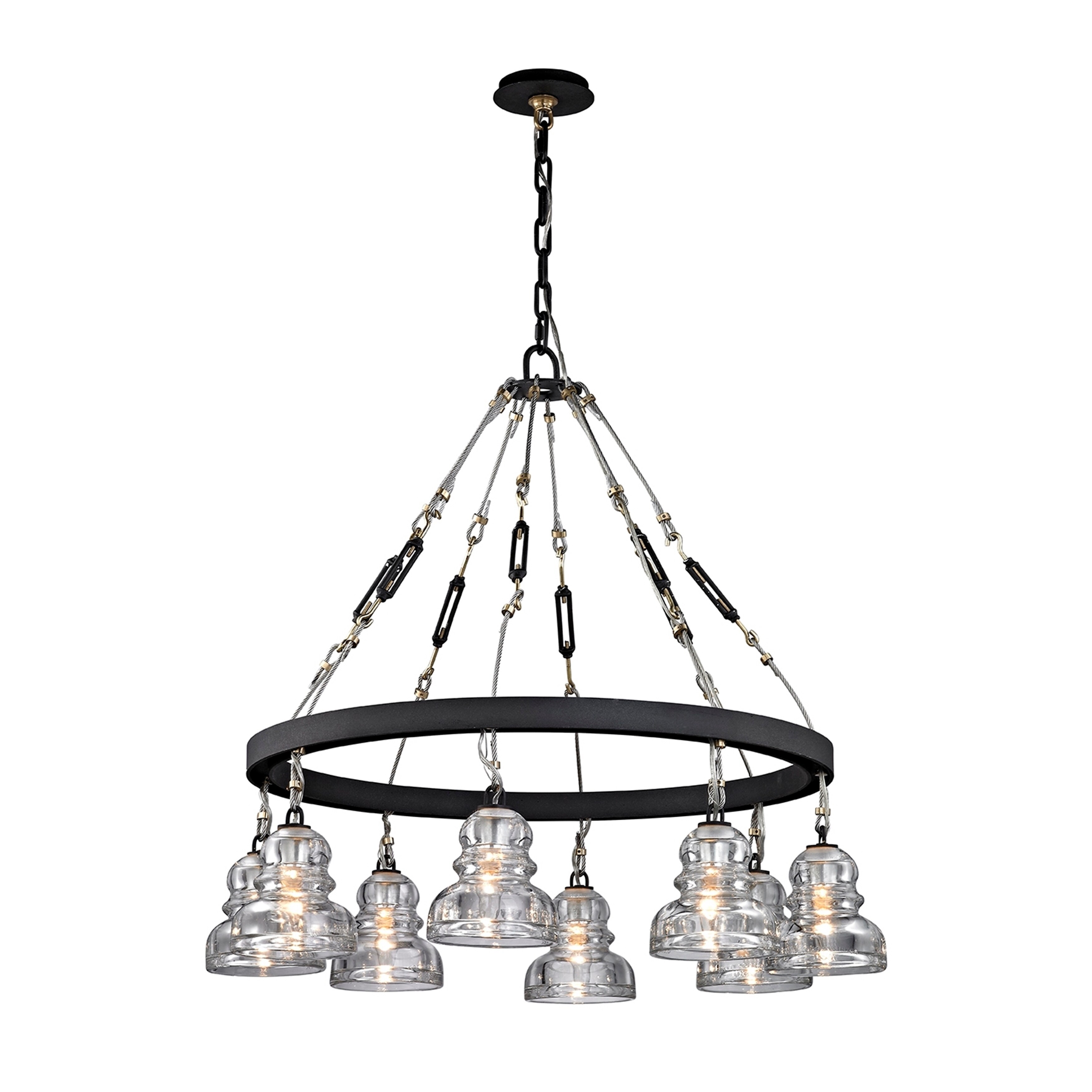 Troy Lighting Menlo Park 8-light Deep Bronze Chandelier - Chandeliers For Bedrooms by Overstock.com