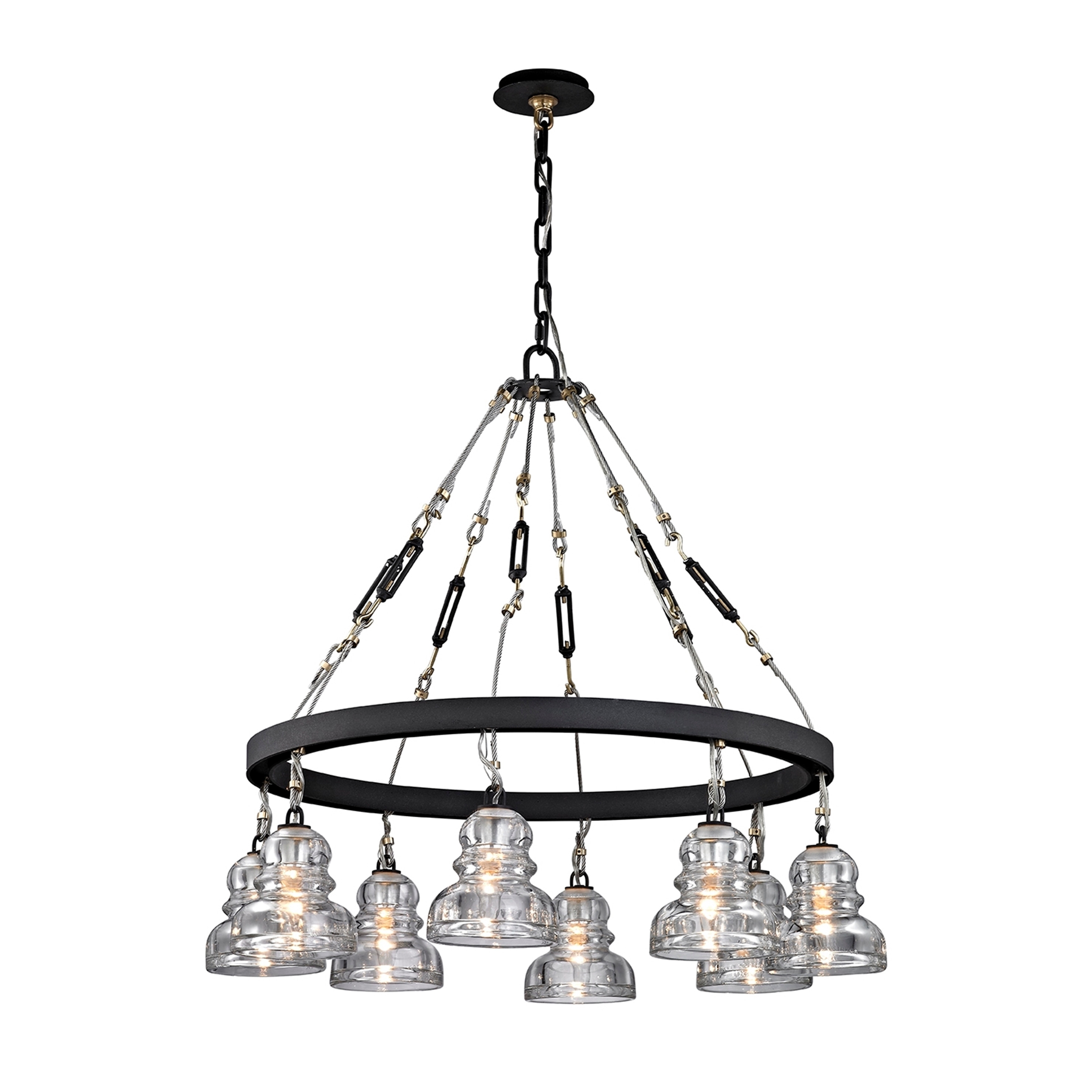 Troy Lighting Menlo Park 8 Light Deep Bronze Chandelier Troy Lighting Menlo Park 8 Light