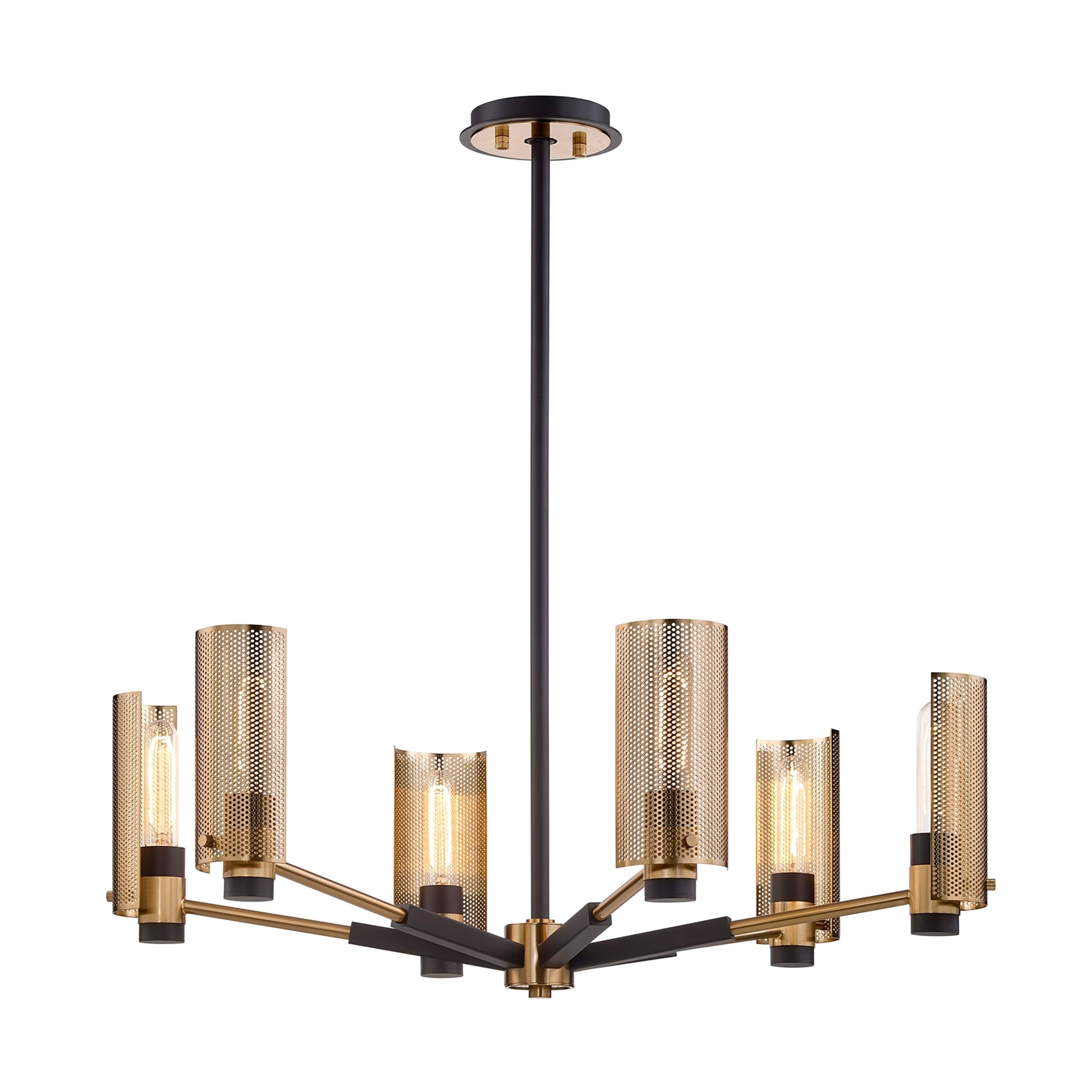 Troy Lighting Pilsen 6-light Modern Bronze And Aged Brass Chandelier - Chandeliers For Bedrooms by Overstock.com