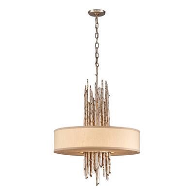 Troy Lighting Adirondack 4-light Silver Leaf Chandelier - Silver Leaf