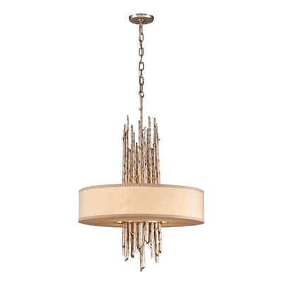 Troy Lighting Adirondack 4-light Silver Leaf Chandelier - Silver Leaf