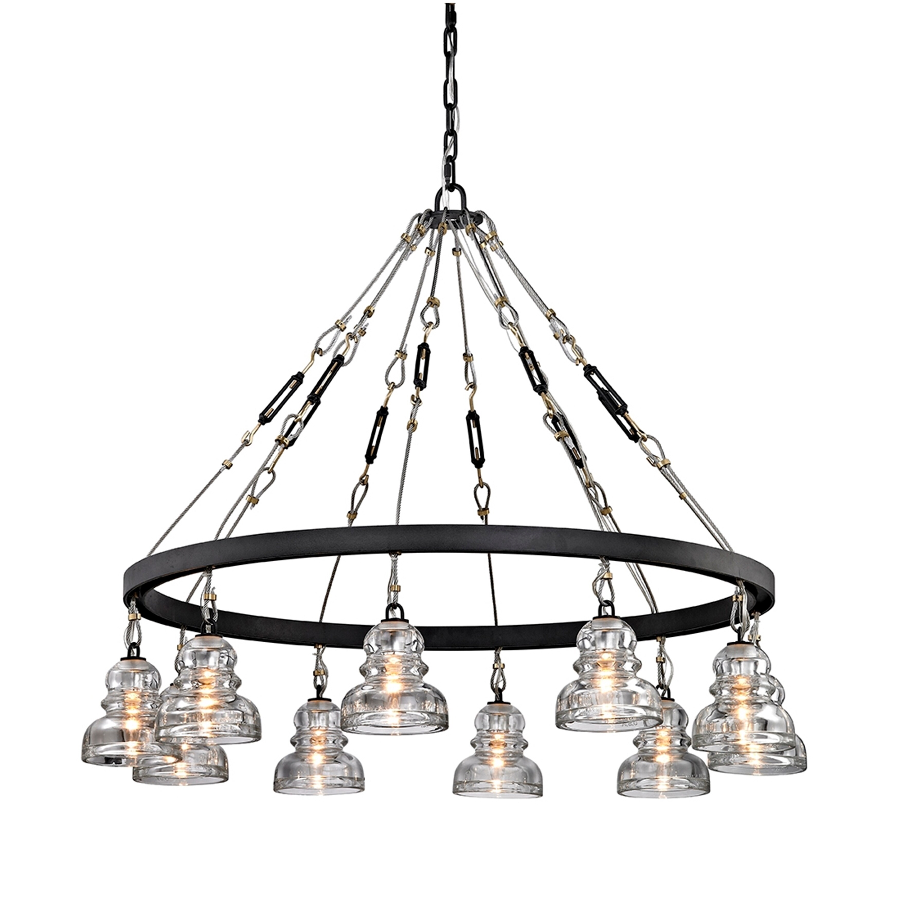Troy Lighting Menlo Park 10-light Deep Bronze Chandelier - Chandeliers For Bedrooms by Overstock.com