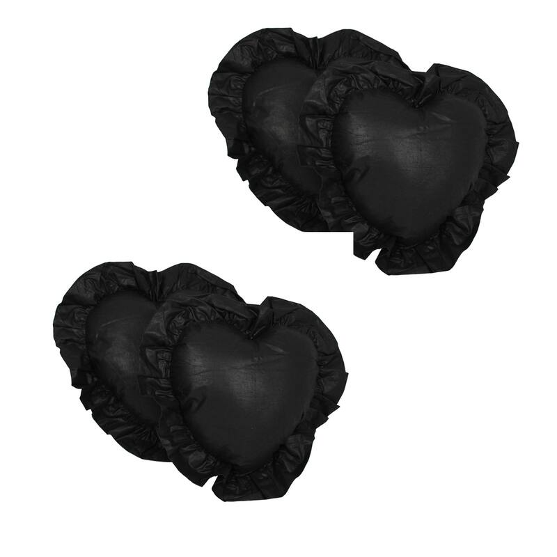 Blazing Needles Chintz 12-inch Heart Throw Pillow (Set of 4)