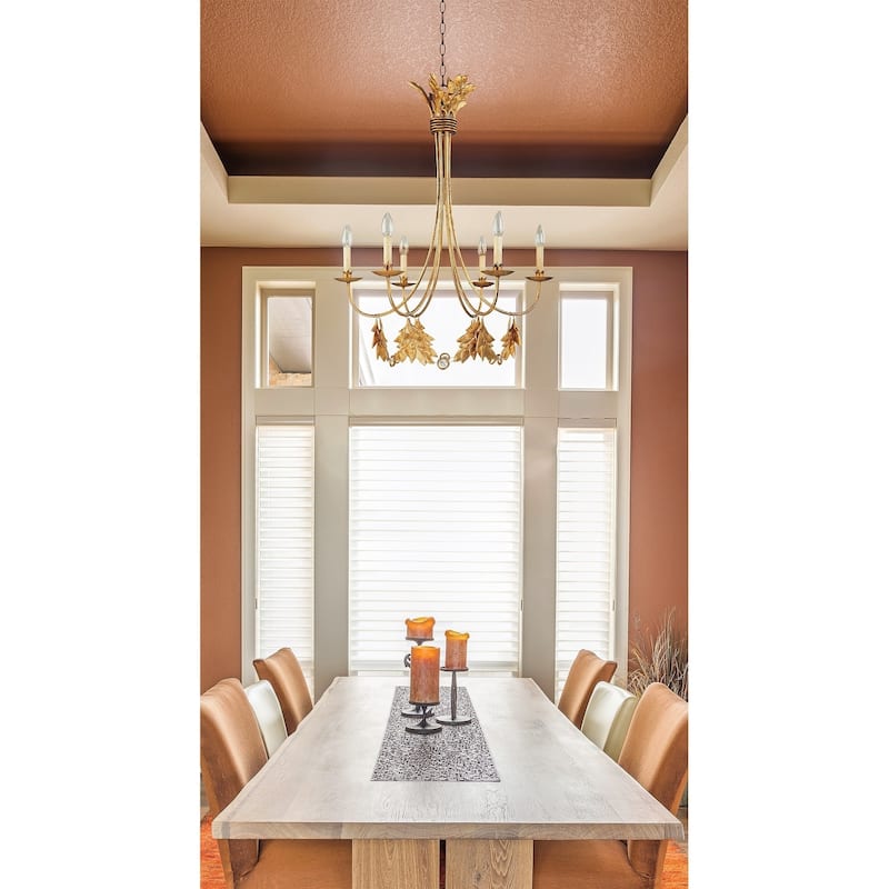 French Distressed Gold Vintage Like Chandelier By Lucas McKearn