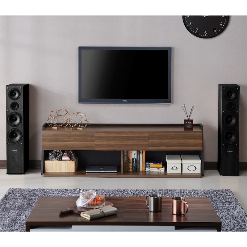 Alan Modern Walnut 73-inch 3-Drawer TV Console by Furniture of America