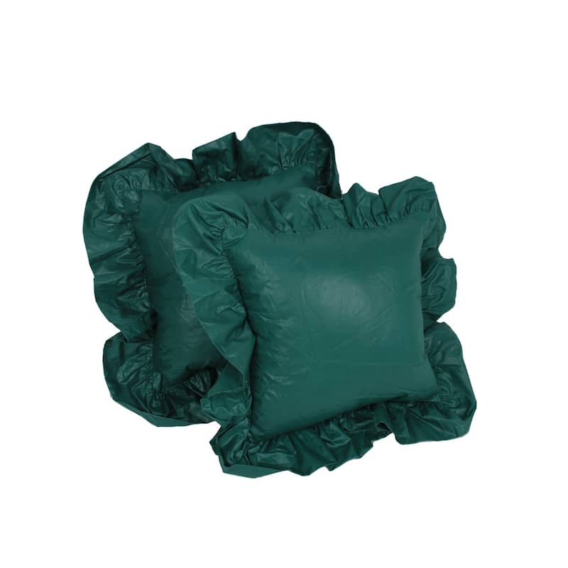 Blazing Needles Chintz 12-inch Throw Pillow (Set of 2) - Forest Green