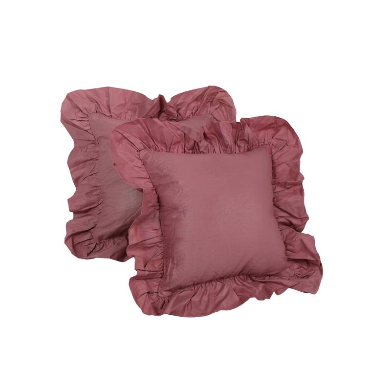 Blazing Needles Chintz 12-inch Throw Pillow (Set of 2) - Pink