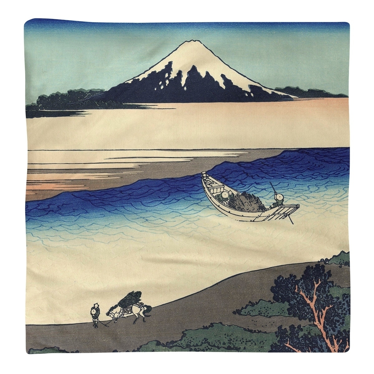 Katsushika Hokusai Tama River In Musashi Province Napkin Overstock 27417681