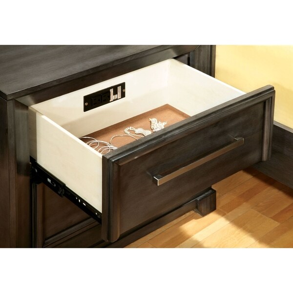 Williams Home Furnishing Bradley Night Stand in Dark Gray Finish
