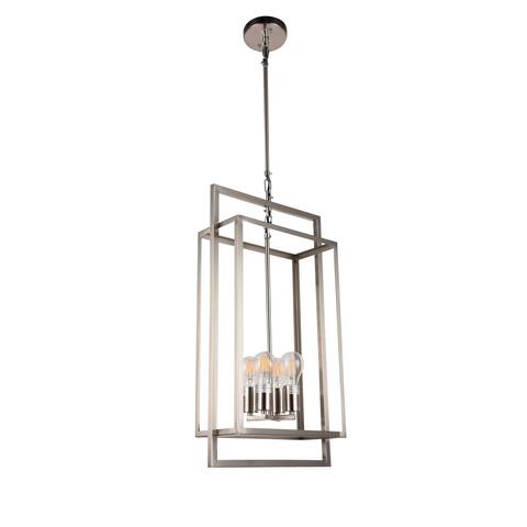 JL Styles Inc Polished Nickel Geometric Pendant Light