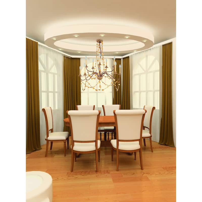 Large Chandelier Antique Distressed Gold By Lucas McKearn