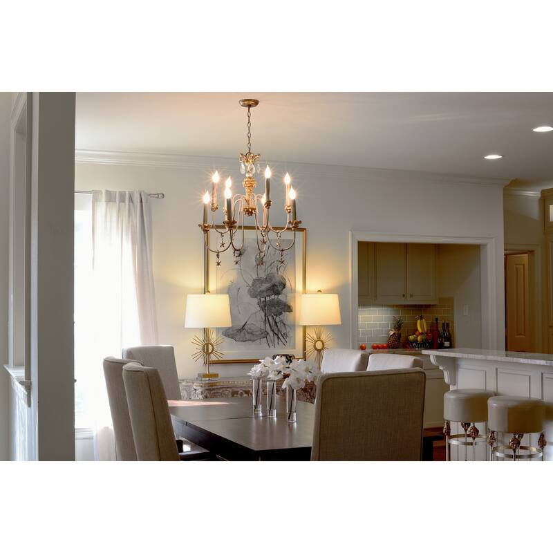 Whimsical Chandelier Stars Crystal Antiqued Gold By Lucas McKearn