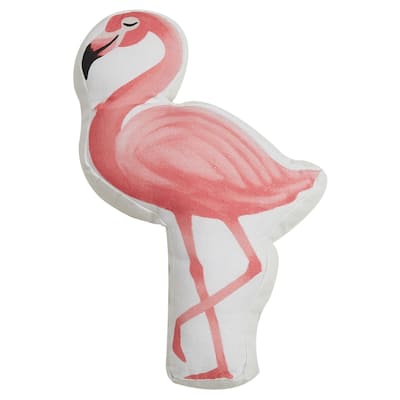 Flamingo Shaped Printed Pillow
