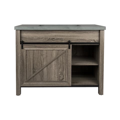 42 Inch Bathroom Vanities Vanity Cabinets Online At 42 Farmhouse Sliding Barn Door Vanity Faux Cement Top