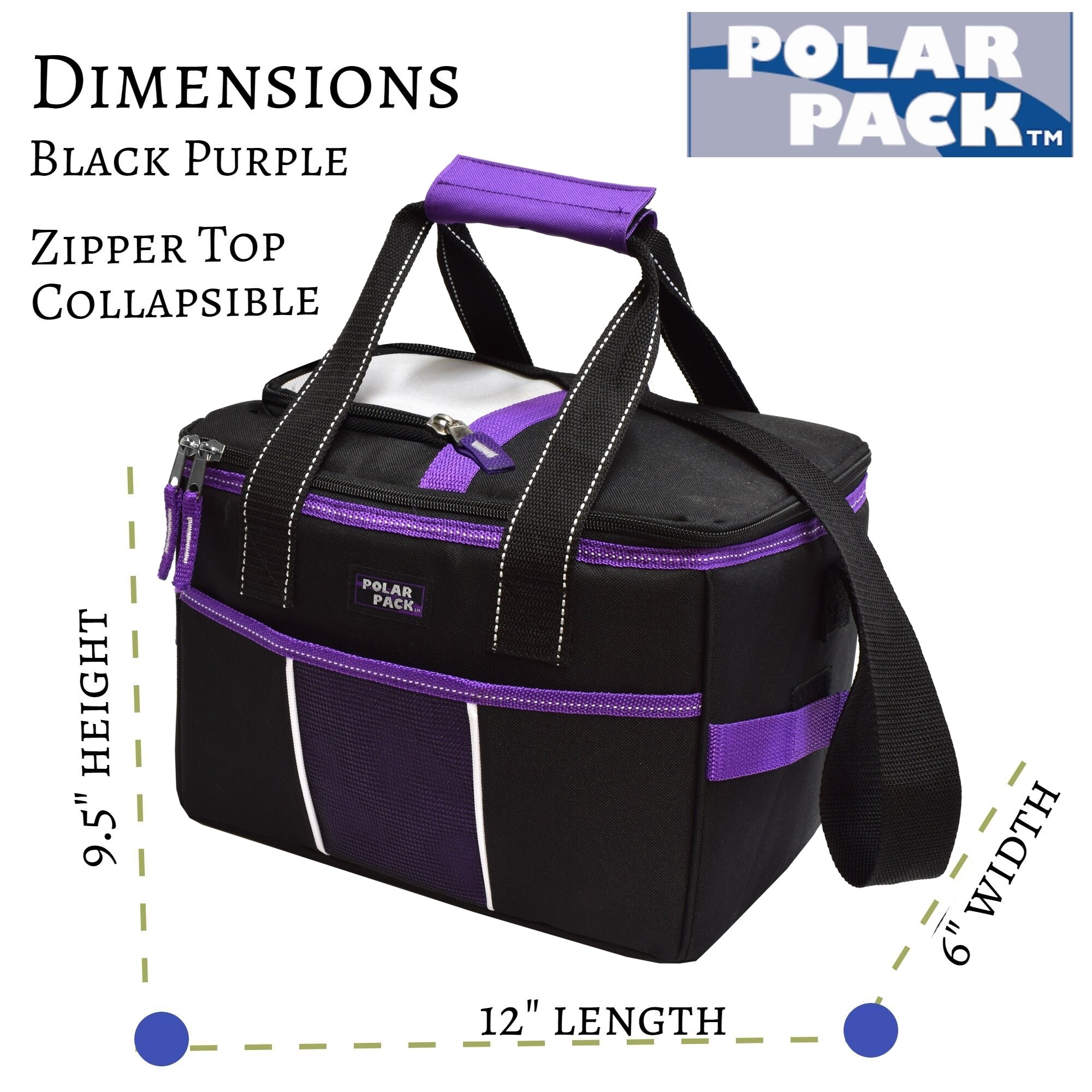 Polar Pack 18 Can Insulated Square Collapsible Soft Cooler Bag Portable Great For Travel Outdoor Indoor Beach School And Camping