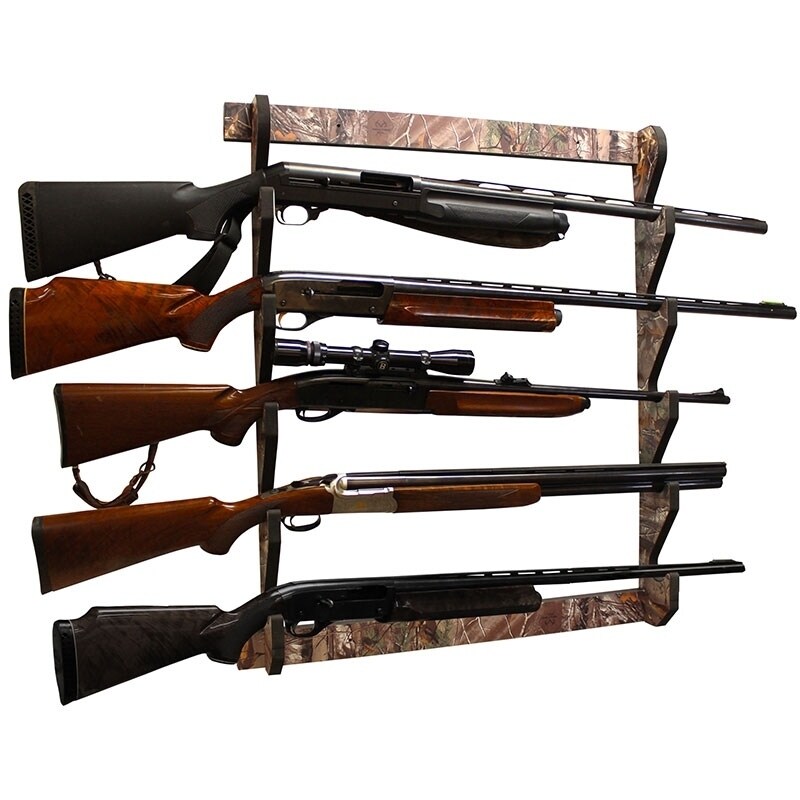 REALTREE Indoor 5 Rifle/Shotgun Wall Storage Display Rack | eBay